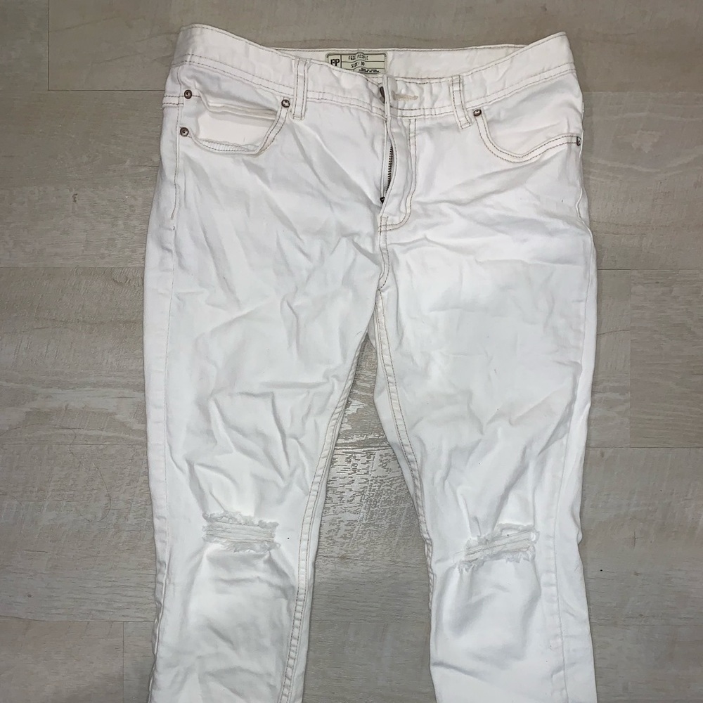 Free People White Jeans